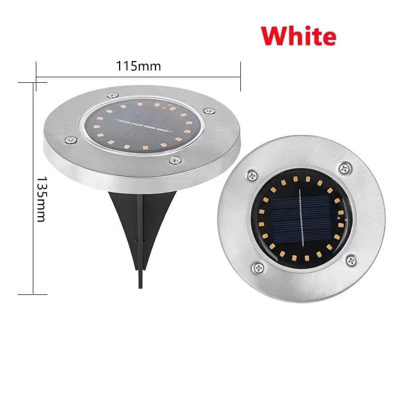 image-20LED Solar Power Disk Light Outdoor Garden Solar Underground Light Deck Light Spotlight Buried Solar Led Lamp Garden Decoration