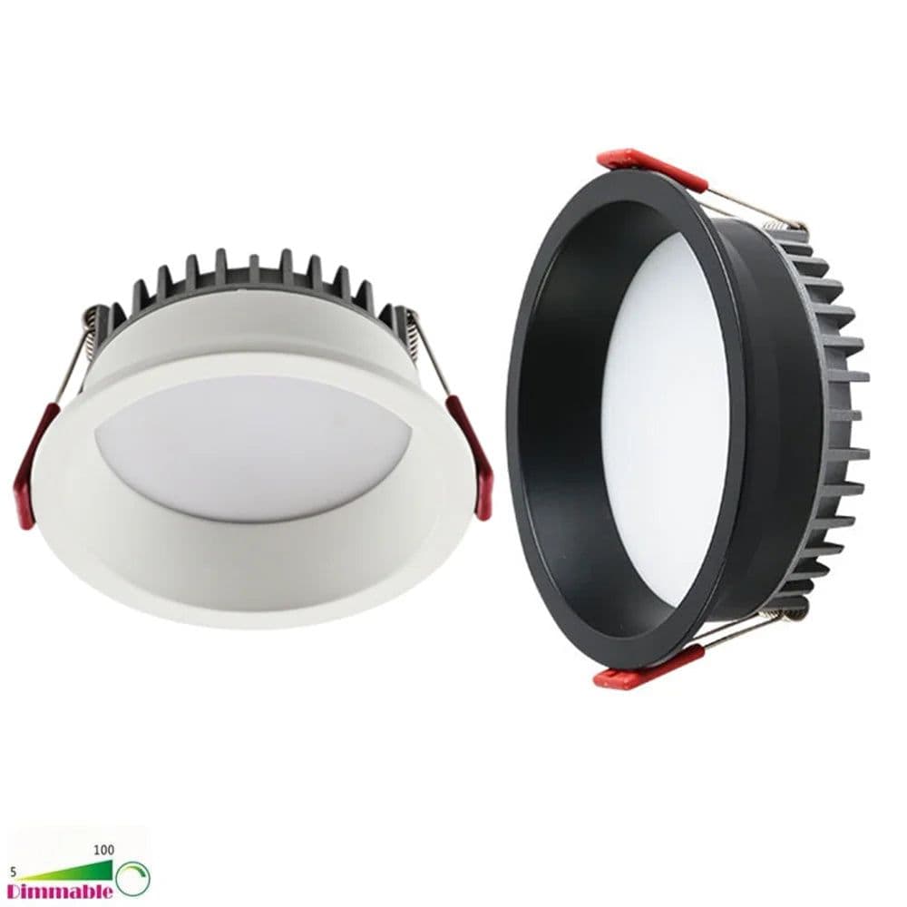 image-Recessed Anti-glare LED COB Downlight 18W 24W Dimmable 85-265V Ceiling Lamp Spot Light 12W 15W Home Living Room Bedroom Lighting