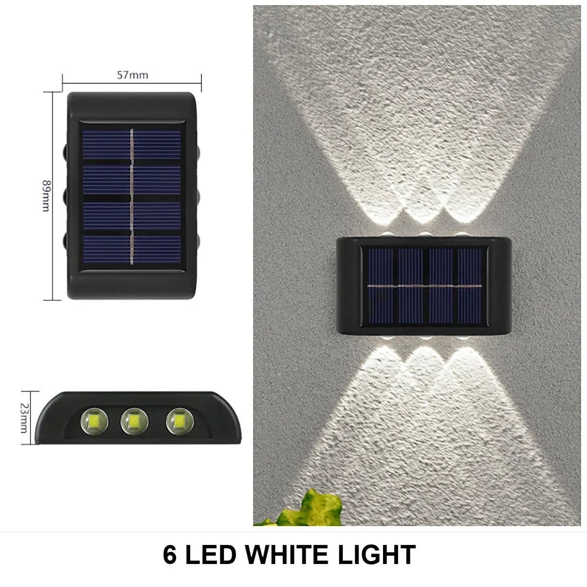 image-Solar Wall Lamp Outdoor Waterproof Solar Powered Light UP and Down Illuminate Home Garden Yard Decoration Outside Sunlights