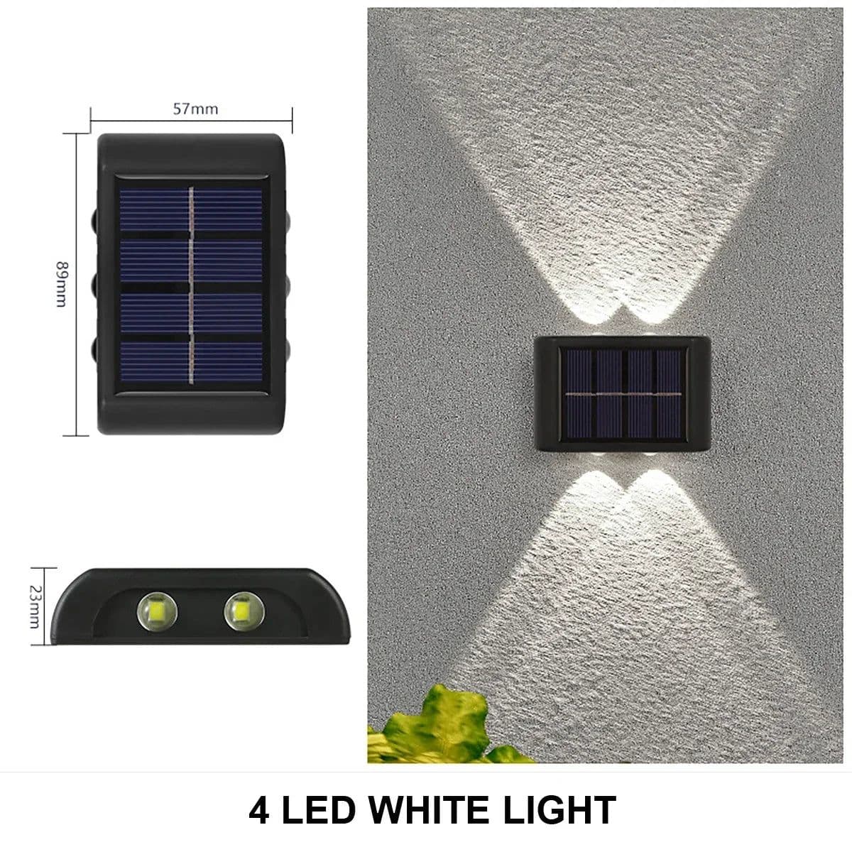 image-Solar Wall Lamp Outdoor Waterproof Solar Powered Light UP and Down Illuminate Home Garden Yard Decoration Outside Sunlights