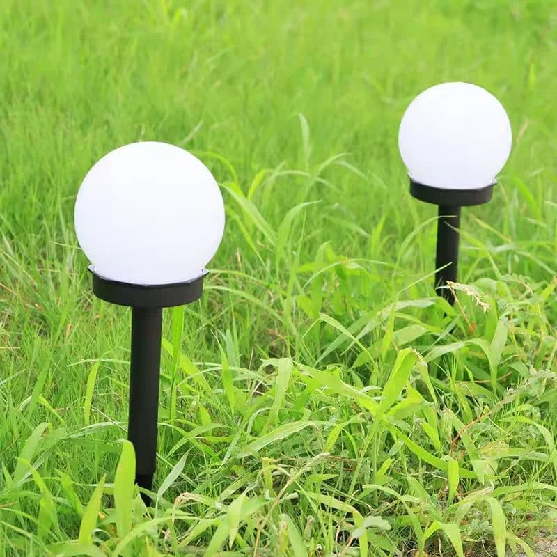 image-Modern Style Garden Solar Lawn Lights Outdoor Camping Landscape Urban Decorative LED Waterproof Circular Bulb Lamp Energy-saving
