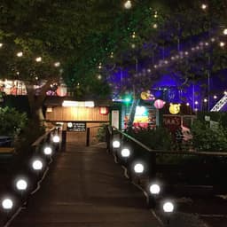image-Modern Style Garden Solar Lawn Lights Outdoor Camping Landscape Urban Decorative LED Waterproof Circular Bulb Lamp Energy-saving