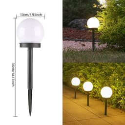 image-Modern Style Garden Solar Lawn Lights Outdoor Camping Landscape Urban Decorative LED Waterproof Circular Bulb Lamp Energy-saving