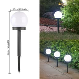 image-Modern Style Garden Solar Lawn Lights Outdoor Camping Landscape Urban Decorative LED Waterproof Circular Bulb Lamp Energy-saving