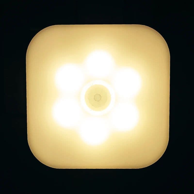 image-Night Light With EU Plug Smart Motion Sensor LED Night Lamp Motion Sensor Light Home Staircase Closet Aisle WC Bedside Lamp A7