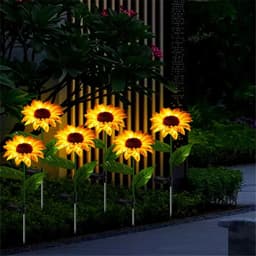 image-Solar Lights Outdoor Garden Decor Sunflower Ligts Waterproof Solar Outdoor Lamp Decorative Lights for Path Garden Patio Backyard