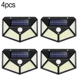 image-1~10PCS 100 LED Solar Wall Lamp Light 4 Sides Luminous With Motion Sensor Outdoor Garden Courtyard Waterproof Powered Sunlight