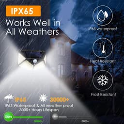 image-1~10PCS 100 LED Solar Wall Lamp Light 4 Sides Luminous With Motion Sensor Outdoor Garden Courtyard Waterproof Powered Sunlight