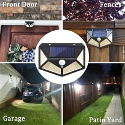 image-1~10PCS 100 LED Solar Wall Lamp Light 4 Sides Luminous With Motion Sensor Outdoor Garden Courtyard Waterproof Powered Sunlight