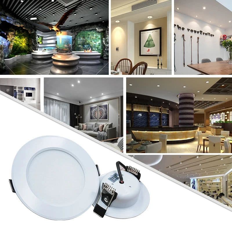 image-LED Downlight Recessed Ceiling Spotlight AC 220V 3W 5W 7W 9W 12W 15W Round Ceiling Spots Lamp For Livingroom Kitchen Bathroom