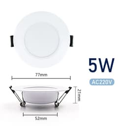 image-LED Downlight Recessed Ceiling Spotlight AC 220V 3W 5W 7W 9W 12W 15W Round Ceiling Spots Lamp For Livingroom Kitchen Bathroom