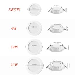 image-LED Downlight Recessed Ceiling Lamp 5W 7W 9W 12W 20W AC220V Cold White LED Spotlight for Living Room Corridor Bathroom Kitchen