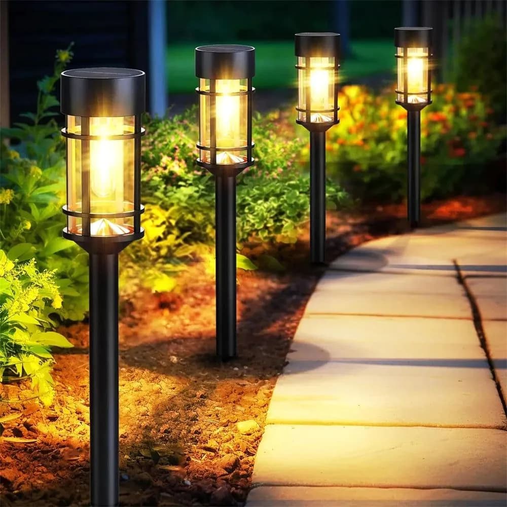 image-Solar Pathway Lights Outdoor LED Solar Garden Lights Solar Landscape Lights for Lawn Yard Walkway Driveway Decorations