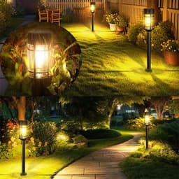 image-Solar Pathway Lights Outdoor LED Solar Garden Lights Solar Landscape Lights for Lawn Yard Walkway Driveway Decorations