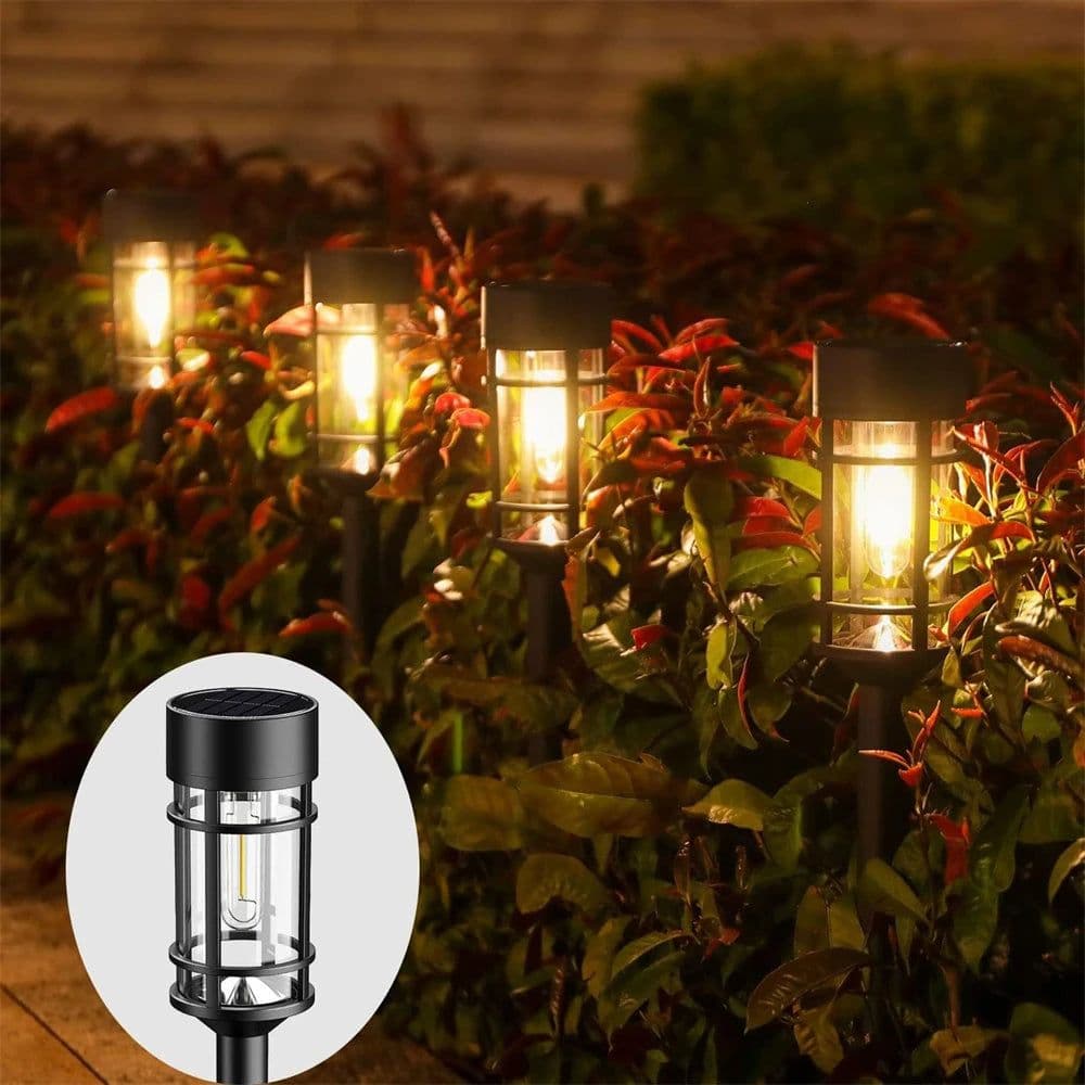 image-Solar Pathway Lights Outdoor LED Solar Garden Lights Solar Landscape Lights for Lawn Yard Walkway Driveway Decorations