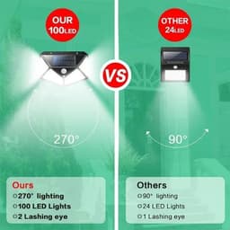 image-1PC Solar Light Outdoor 100 LED Wall Lamp PIR Motion Sensor Lamp Waterproof Stairs Lights for Courtyard Garden Street Decoration