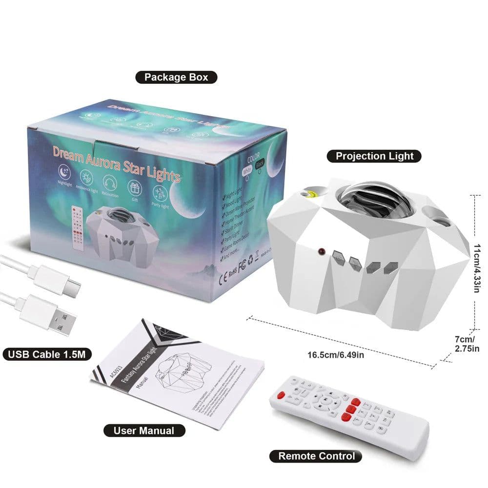 image-Star Lights Aurora Galaxy Moon Projector with Remote Control Sky Night Lamps Kids Adults Gift Bluetooth Music Speaker Home Decor