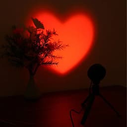 image-Heart-shaped Table Lamp Projector Sunset Lamp Ambient Night Light Photography Party Bedroom Xmas Room Home Decor
