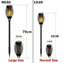 image-1/2/4/6/8Pcs 12/96LED Solar Flame Torch Lights Flickering Lamp Waterproof Garden Decoration Outdoor Lawn Path Yard Patio 5 Color