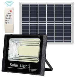 image-Solar Flood Lights Remote Control 50-400W Solar Powered Spotlight Outdoor Waterproof IP67 Villa Street Lighting Adjustable Angle