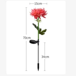 image-Chrysanthemum LED Solar Light Plug-in Garden Landscape Waterproof Lamp for Courtyard Simulation Flower Lawn Stakes Decoration