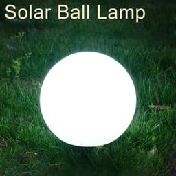 image-Solar LED Ball Lights Color Changing Outdoor IP65 Waterproof Garden Solar Globe Lamp For Lawn Patio Pathway Yard Decoration