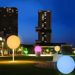 image-Solar LED Ball Lights Color Changing Outdoor IP65 Waterproof Garden Solar Globe Lamp For Lawn Patio Pathway Yard Decoration