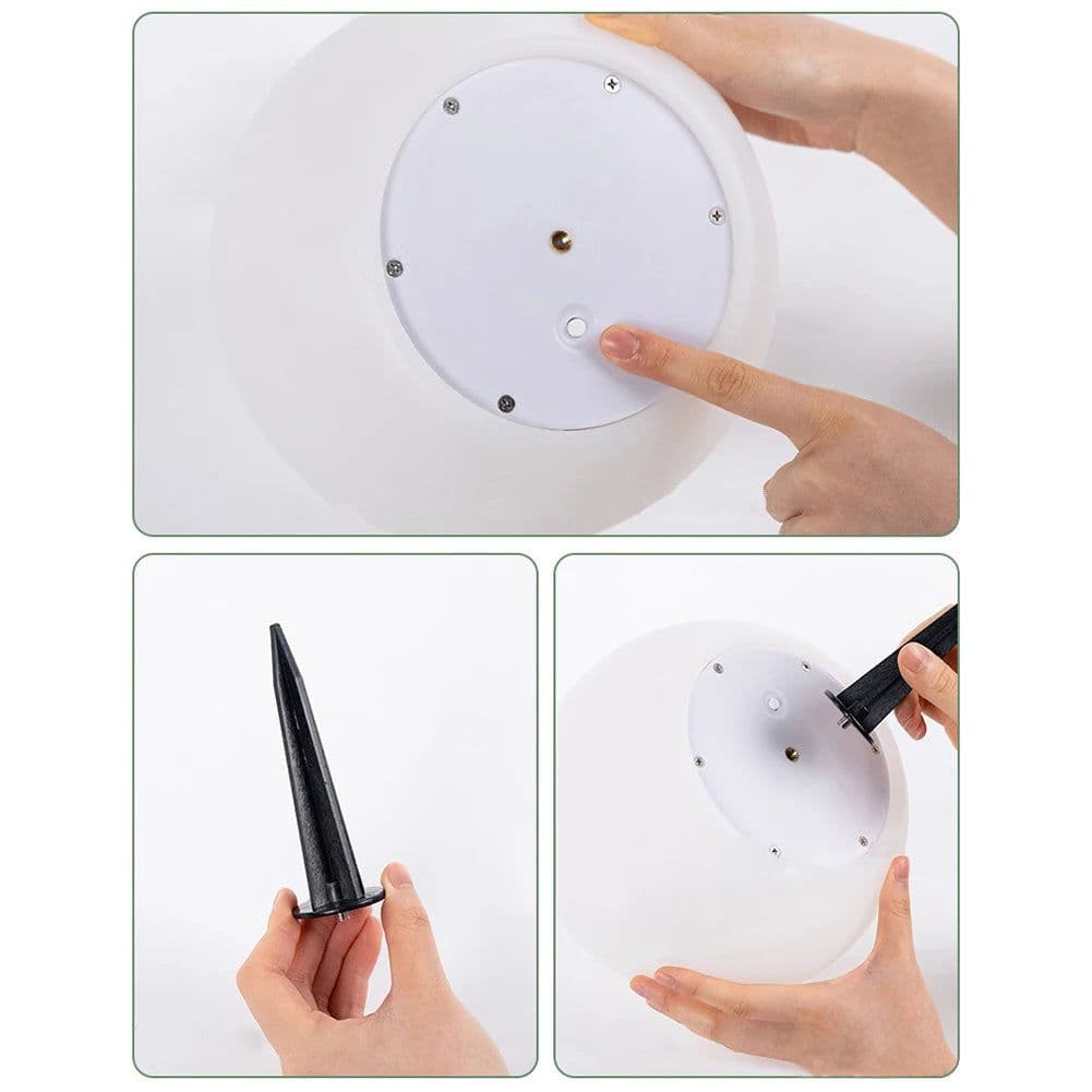 image-Solar LED Ball Lights Color Changing Outdoor IP65 Waterproof Garden Solar Globe Lamp For Lawn Patio Pathway Yard Decoration