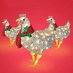 image-Courtyard Christmas Led Night Lights Solar Light Outside Garden Decoration Ornaments Chicken Hen Glowing Pastoral Chickens Lamps