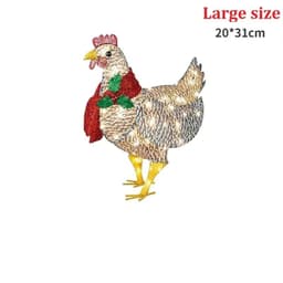 image-Courtyard Christmas Led Night Lights Solar Light Outside Garden Decoration Ornaments Chicken Hen Glowing Pastoral Chickens Lamps