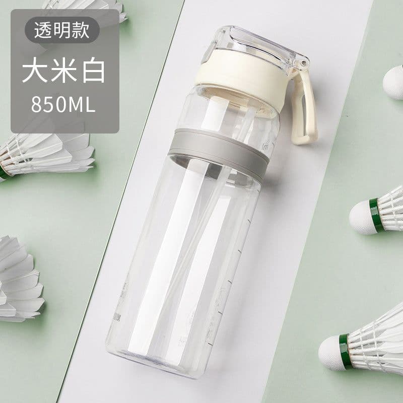 image-Elephant Button 550ml Transparent Tritan Sports Bottle With Elastic Clip