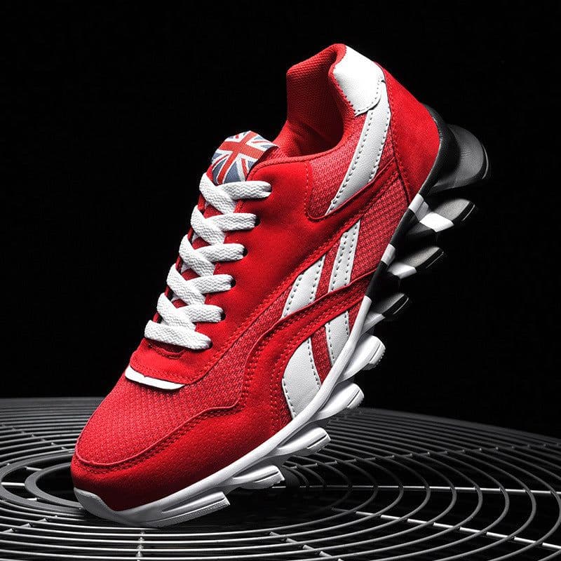 image-Miyuki Sports Shoes - White Red Stripe Running Casual