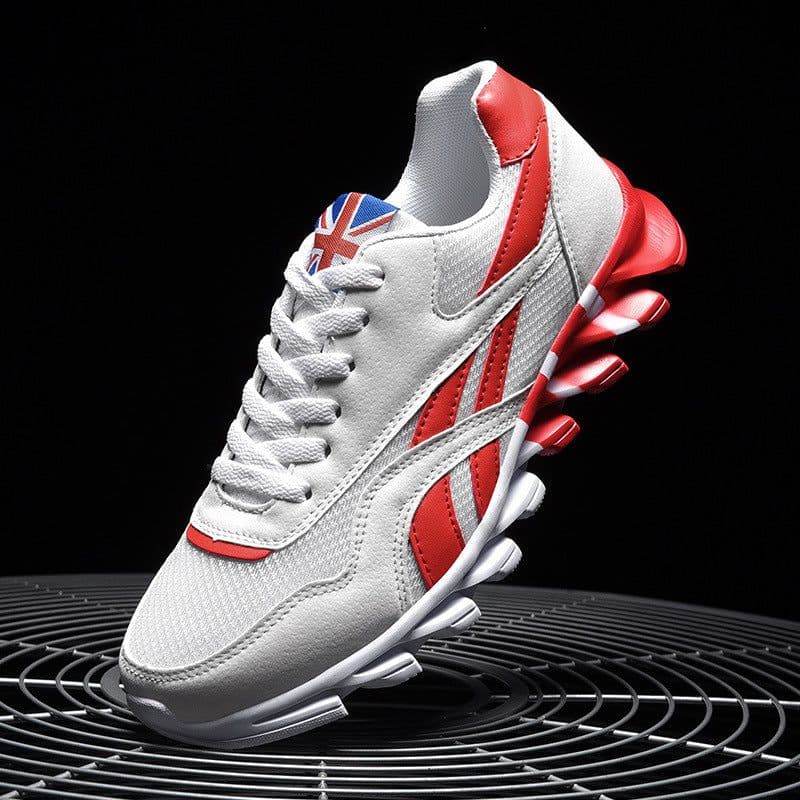 image-Miyuki Sports Shoes - White Red Stripe Running Casual