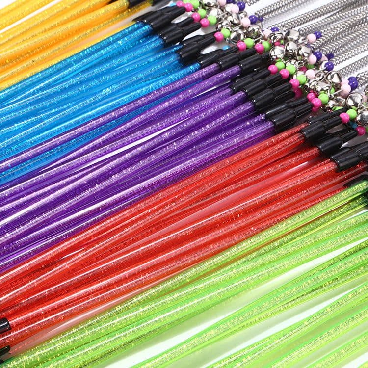 image-Spring bells, color beads, cat stick, feather cat stick, cat supplies, cat toys