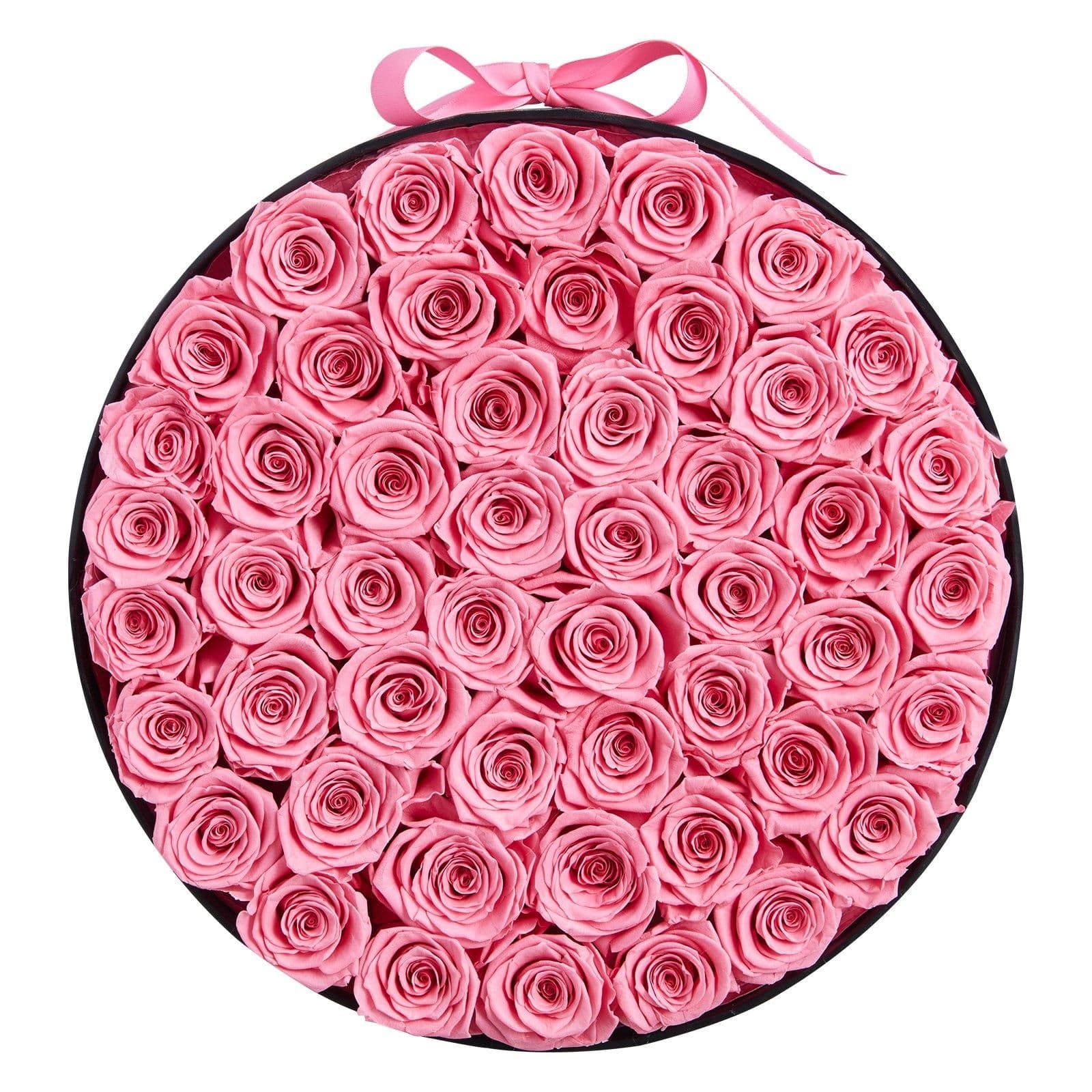 image-VEVOR Forever Flowers, 50 Preserved Roses in a Box, Eternal Flowers Immortal Bouquet Birthday Present for Delivery Prime Women Her Wife Mothers, Anniversary, Valentine's Day,Christmas, Sweet Pink