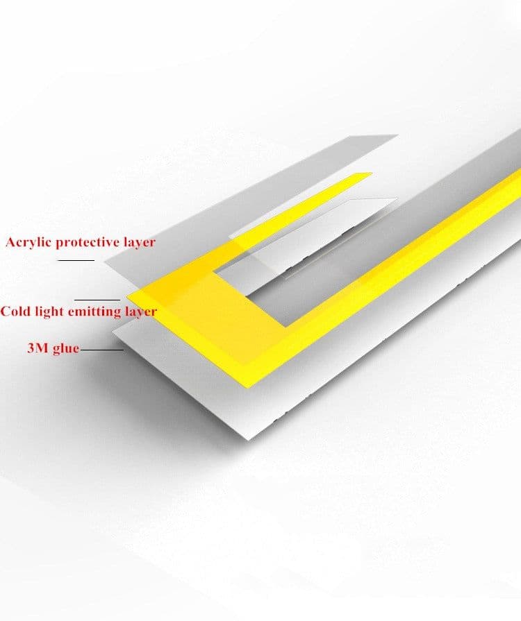 image-Motorcycle Helmet EL Cold Light Helmet Light Strip Night Signal Luminous Modified Strip Helmet Sticker