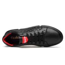 image-New men's fashion casual plaid flat lace-up sneakers small size men's shoes simple and versatile sports casual shoes
