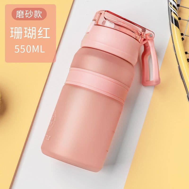 image-Elephant Button 550ml Transparent Tritan Sports Bottle With Elastic Clip