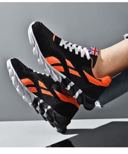 image-Miyuki Sports Shoes - White Red Stripe Running Casual