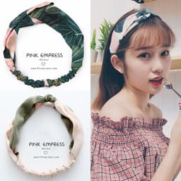 image-Korean spring and summer cross elastic headband chiffon silk headband ladies headband hair accessories sports face wash headwear wholesale