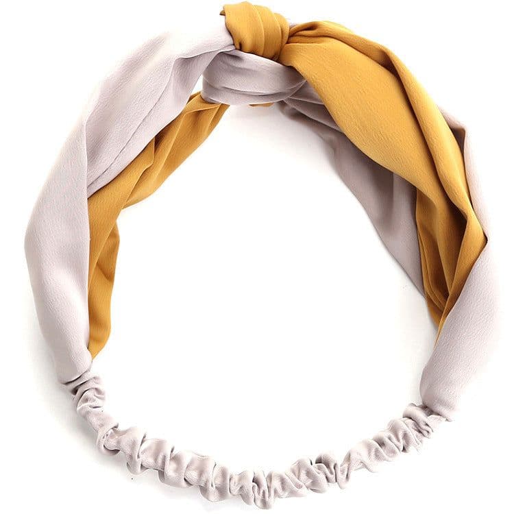 image-Korean spring and summer cross elastic headband chiffon silk headband ladies headband hair accessories sports face wash headwear wholesale