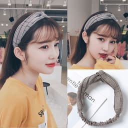 image-Korean spring and summer cross elastic headband chiffon silk headband ladies headband hair accessories sports face wash headwear wholesale