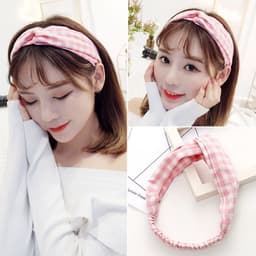 image-Korean spring and summer cross elastic headband chiffon silk headband ladies headband hair accessories sports face wash headwear wholesale