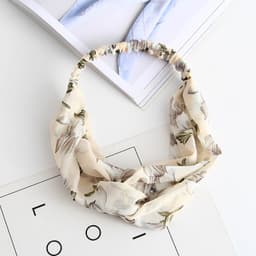 image-Korean spring and summer cross elastic headband chiffon silk headband ladies headband hair accessories sports face wash headwear wholesale