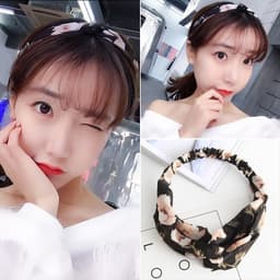 image-Korean spring and summer cross elastic headband chiffon silk headband ladies headband hair accessories sports face wash headwear wholesale