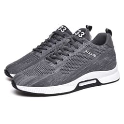 image-Cross-border flying woven sports shoes mesh shoes wear-resistant running sports casual shoes inner invisible height increase 6cm men's shoes