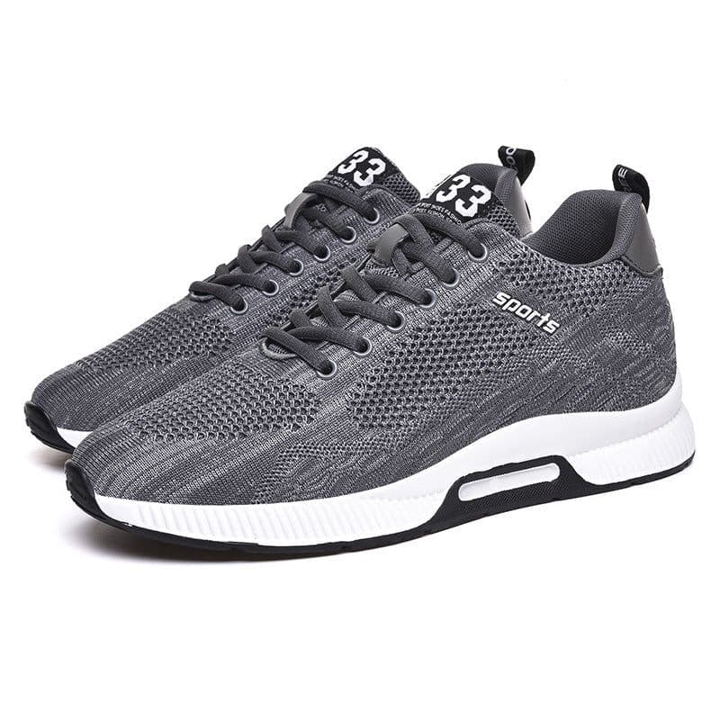 image-Cross-border flying woven sports shoes mesh shoes wear-resistant running sports casual shoes inner invisible height increase 6cm men's shoes