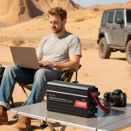 image-VEVOR 1000W Power Inverter 12V DC to 120V AC USB Type-C