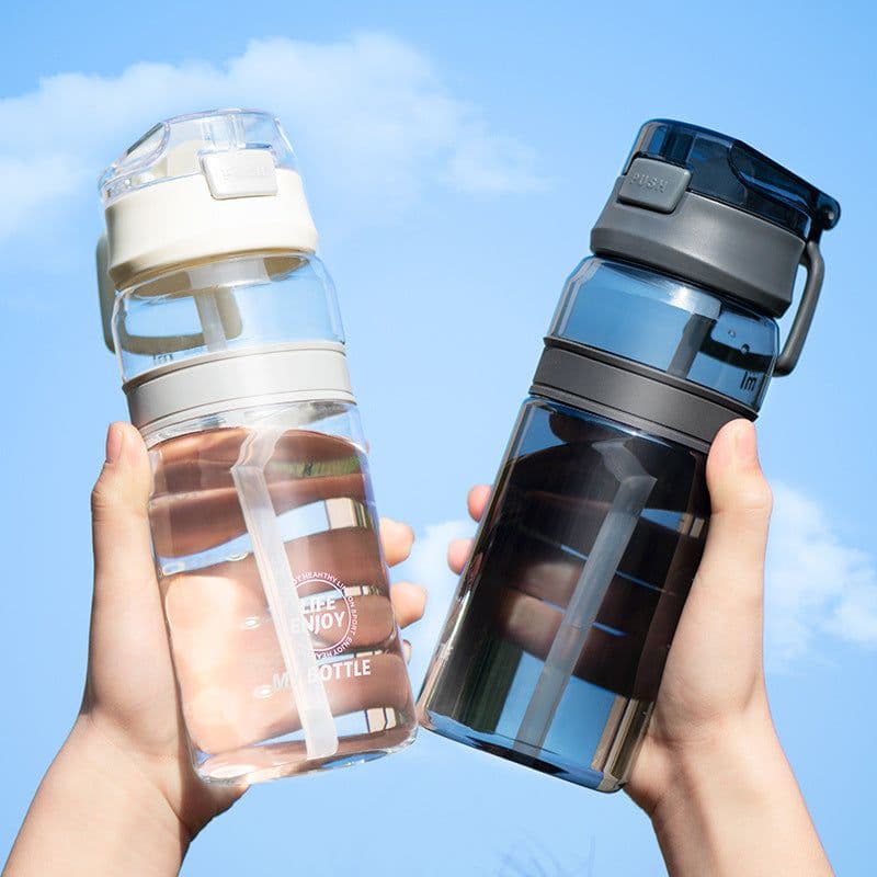 image-Elephant Button 550ml Transparent Tritan Sports Bottle With Elastic Clip