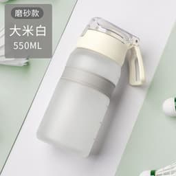 image-Elephant Button 550ml Transparent Tritan Sports Bottle With Elastic Clip